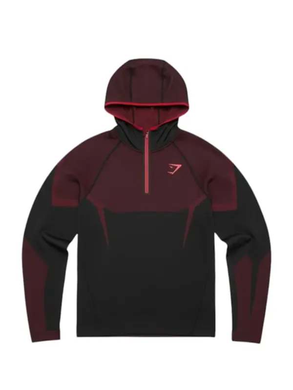 Gymshark Onyx 5.0 Seamless Red Hoodie