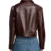 Hacks S05 Megan Stalter Burgundy Leather Jacket