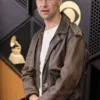 Jack Antonoff Grammy Awards Brown Leather Jacket