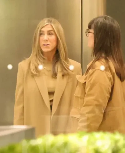 Jennifer Aniston The Morning Show 2026 Brown Coat