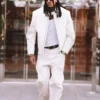 Jordan Clarkson x Gucci White Horsebit Leather Jacket