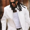 Jordan Clarkson x Gucci White Horsebit Leather Jacket
