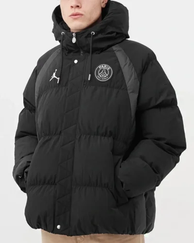 Jordan x Paris Saint Germain Black Puffer Jacket