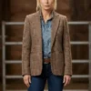 Kelly Reilly Dutton Ranch Checkered Blazer