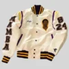 Kobe Bryant White Varsity Jacket
