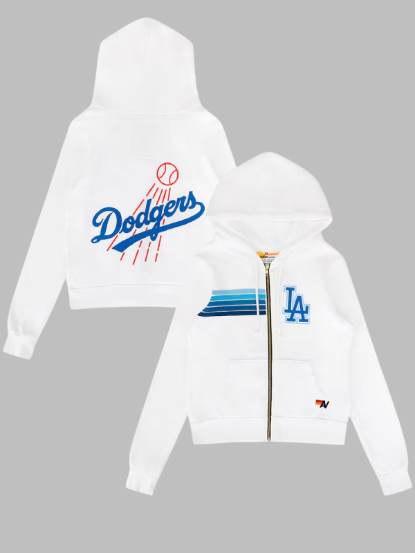 LA Dodgers Aviator Nation MLB Five Stripe Hoodie