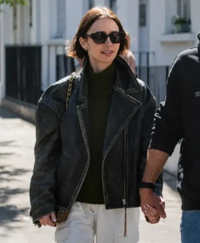 Lily Collins Jacket London 2026