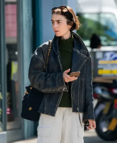 Lily Collins Jacket London 2026