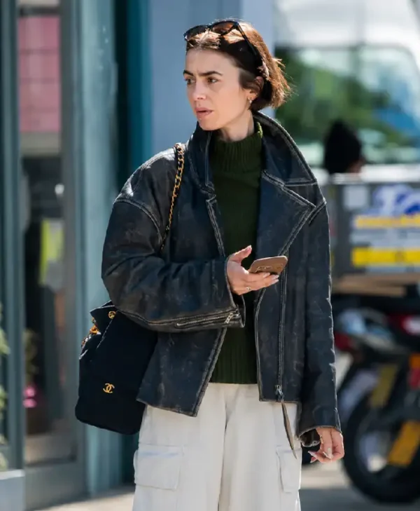 Lily Collins Jacket London 2026