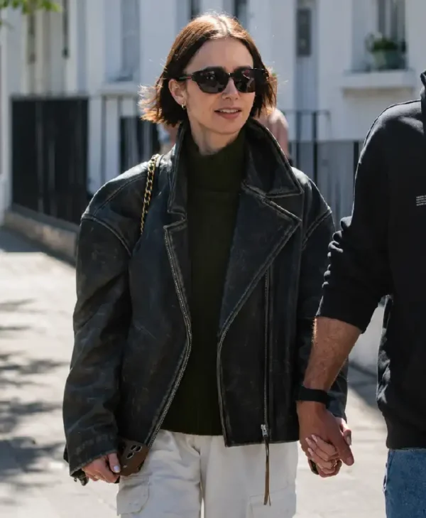 Lily Collins Jacket London 2026