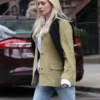 Lindsay Lohan Tell Me Lies 2026 Suede Leather Blazer