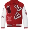 Louis Vuitton Red & White Letterman Jacket