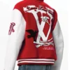 Louis Vuitton Red & White Letterman Jacket