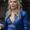 Margos Got Money Troubles Michelle Pfeiffer Blue Leather Jacket