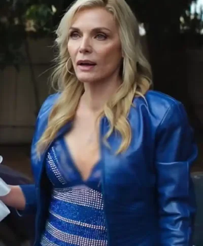 Margos Got Money Troubles Michelle Pfeiffer Blue Leather Jacket