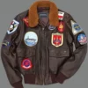 Maverick Top Gun Tom Cruise Flight Bomber Leather Jacket