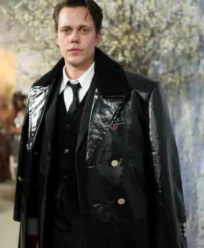 Met Gala 2026 Bill Skarsgard Black Leather Coat
