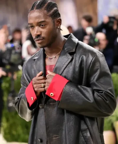 Met Gala 2026 Damson Idris Black Leather Coat