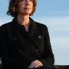 Miss You Love You Allison Janney Black Wool Coat