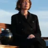 Miss You Love You Allison Janney Black Wool Coat