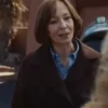 Miss You Love You Allison Janney Dark Brown Suede Coat