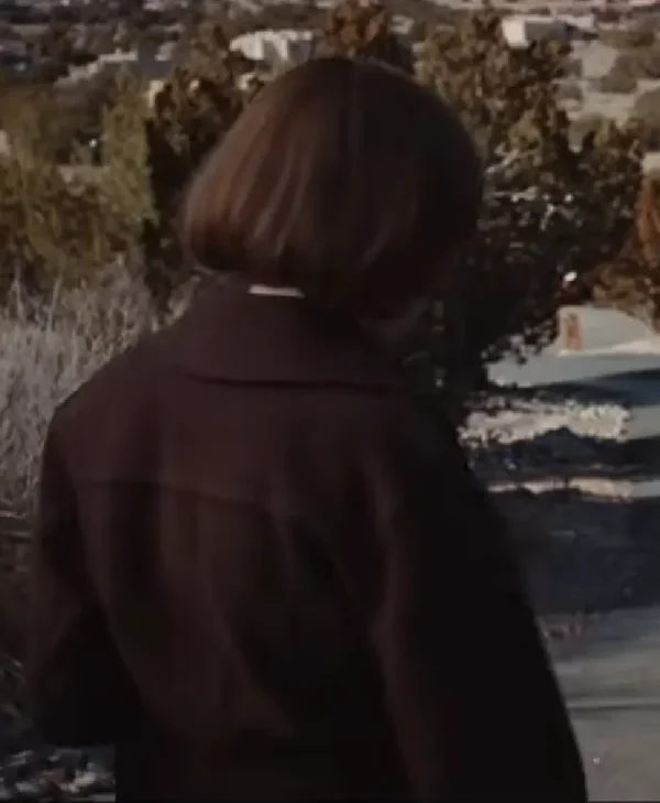 Miss You Love You Allison Janney Dark Brown Suede Coat