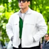 NYC 2026 Rami Malek White Jacket