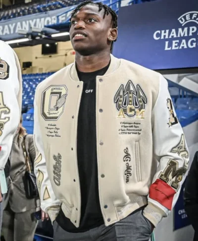 Off-White Abloh x AC Milan Varsity Jacket