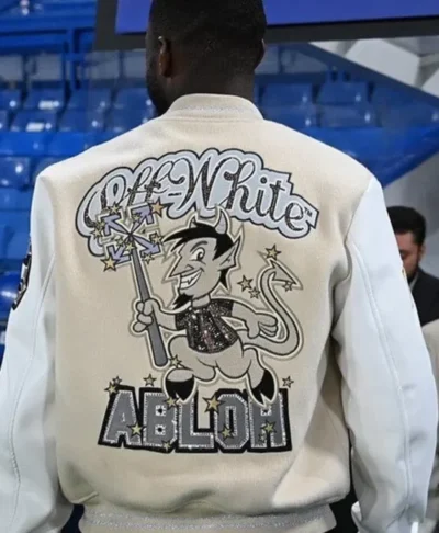 Off-White Abloh x AC Milan Varsity Jacket