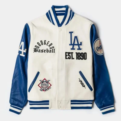 Originals LA Dodgers Blue White Letterman Jacket