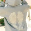 Pink Palm Puff Lacy Hoodie
