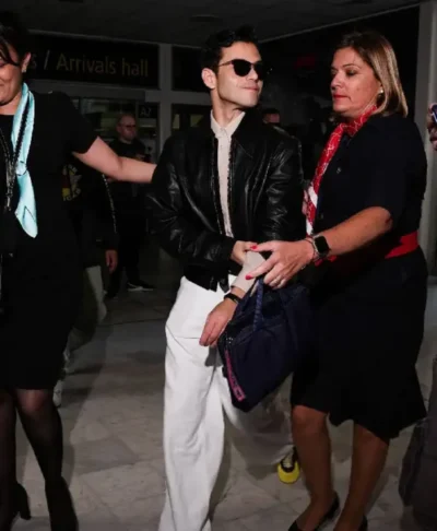 Rami Malek 79th Cannes Film Festival Leather Jacket