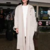 Riley Keough Nice Airport Beige Coat