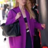 Sarah Pidgeon New York City 2026 Purple Wool Coat