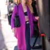 Sarah Pidgeon New York City 2026 Purple Wool Coat