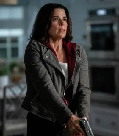 Scream 7 Neve Campbell Grey Suede Jacket