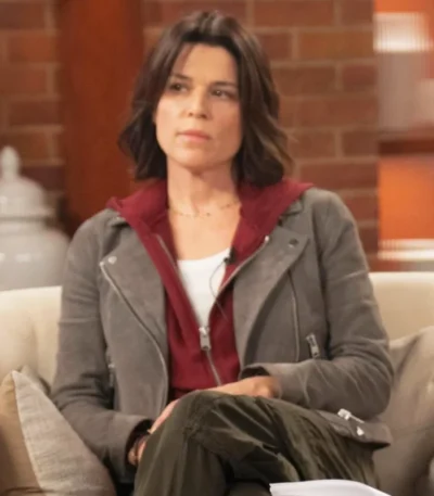 Scream 7 Neve Campbell Grey Suede Jacket