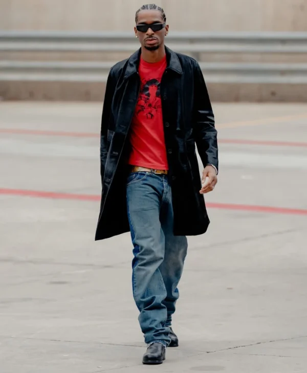 Shai Gilgeous-Alexander Black Leather Coat MVP 2