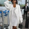 Simone Ashley Arriving Nice Airport 2026 Coat