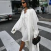 Simone Ashley Arriving Nice Airport 2026 Coat