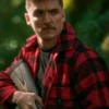 Strange Darling 2024 Kyle Gallner Plaid Wool Jacket