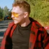 Strange Darling 2024 Kyle Gallner Plaid Wool Jacket