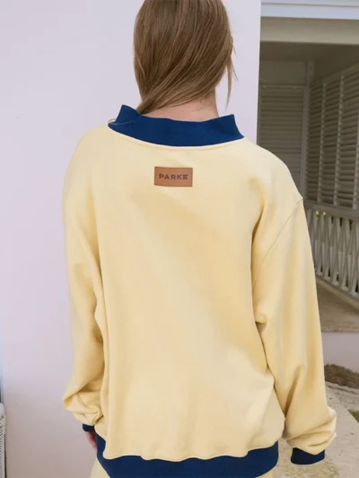Summerland Two Tone Mockneck Sweatshirt