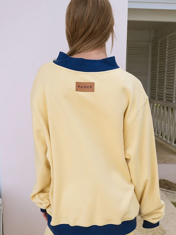 Summerland Two Tone Mockneck Sweatshirt