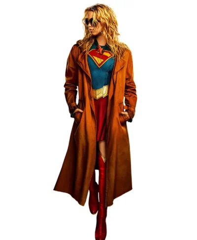Supergirl 2026 Milly Alcock Brown Coat