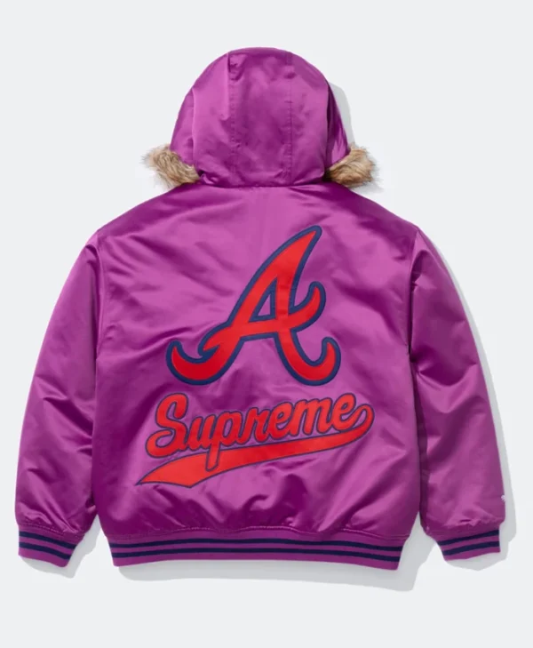 Supreme x Atlanta Braves Purple Jacket