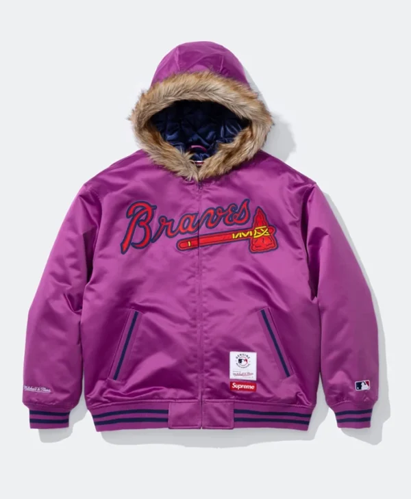 Supreme x Atlanta Braves Purple Jacket