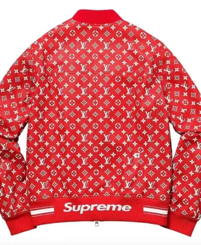 Supreme x Louis Vuitton Leather Baseball Jacket Edition