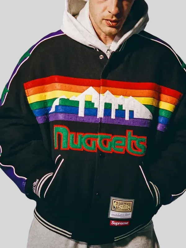 Supreme x Mitchell & Ness Denver Nuggets Varsity Jacket