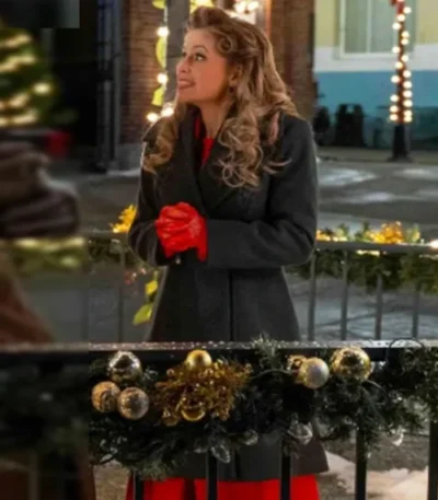 Timeless Joy Candace Cameron Bure Black Winter Coat